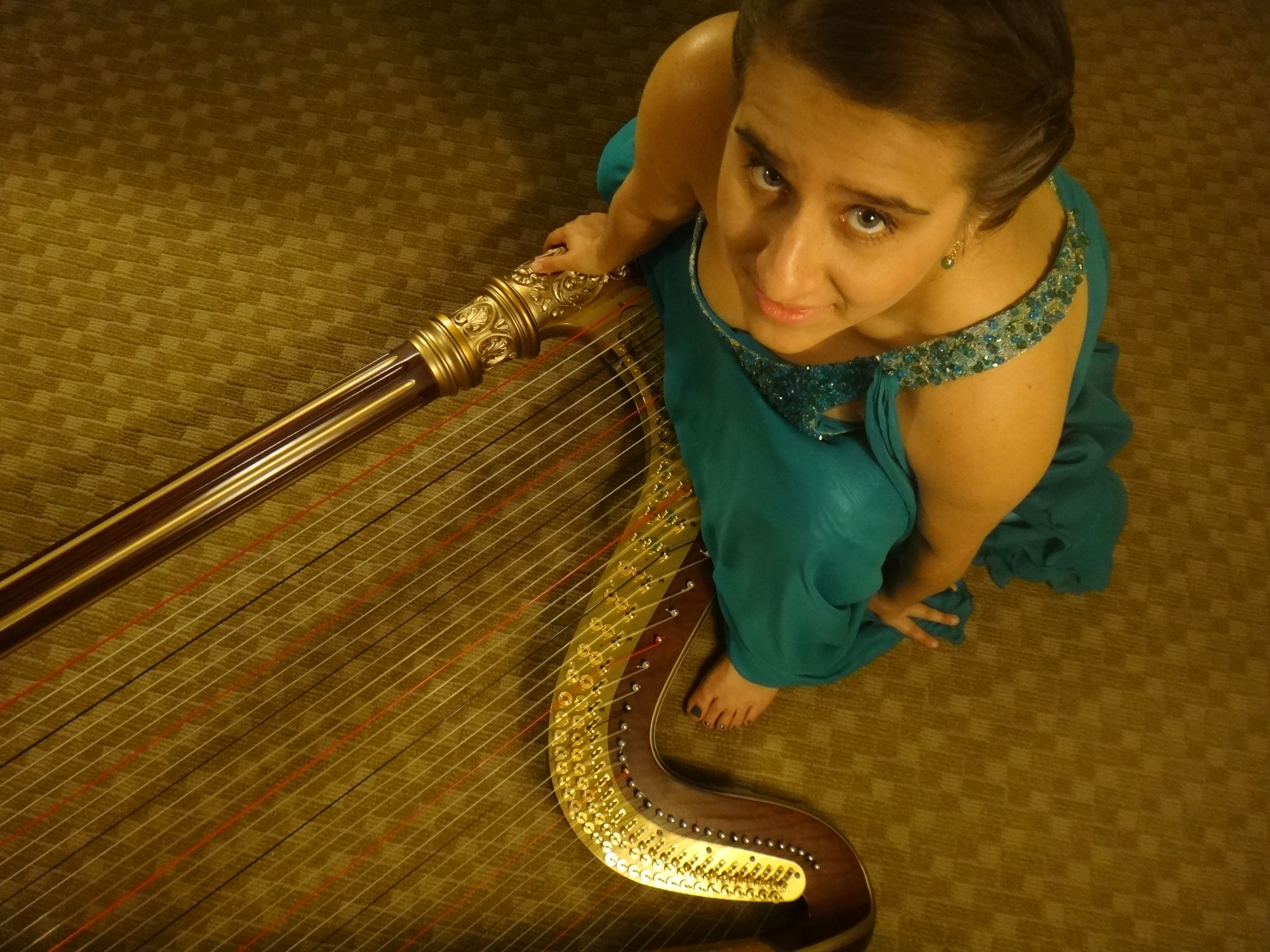 Retrato de la arpista